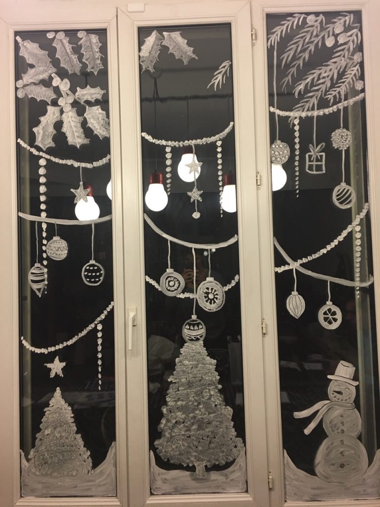 Dessiner sur une vitre à Noël 6 dessiner sur une vitre
